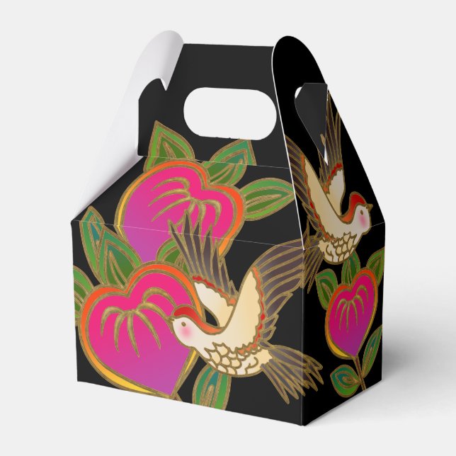 Ballotins Elegant Japanese pattern Favor Box (Verso)