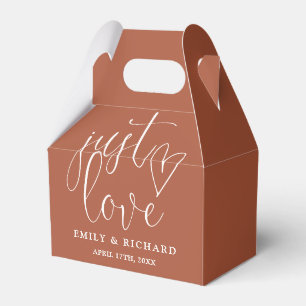 Ballotins Élégant Juste Amour Coeur Terracotta Mariage