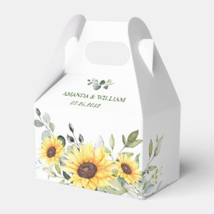 Ballotins Élégant Mariage cadeau de tournesol Eucalyptus Flo