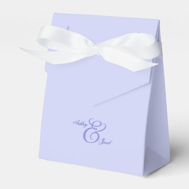Ballotins Elégant Mariage Floral Bleu Grand Accueil (Verso)