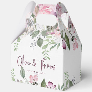Ballotins Elégant mariage floral Favor Boxes