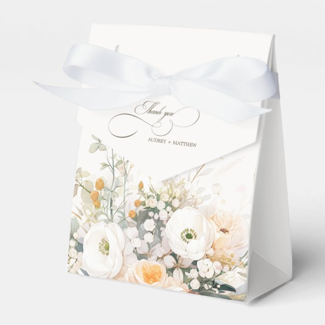 Ballotins Élégant Mariage Floral White Blooms (Verso)