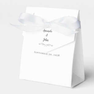 Ballotins Elégant Mariage Merci Couple Grey Blanc