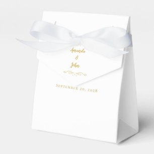 Ballotins Elégant Mariage Merci Couple Or Blanc