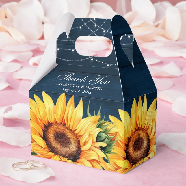 Ballotins Elégant Mariage Merci de tournesol bleu marine (Mariage)
