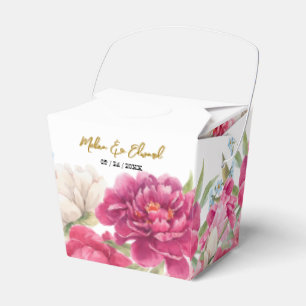 Ballotins Élégant Mariage rose Peony Florals