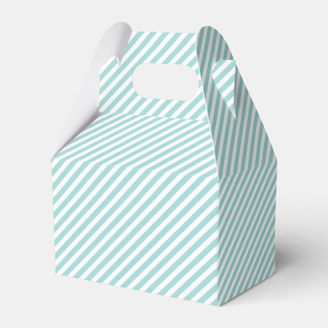 Ballotins Elégant Mint Green Light Aqua Turquoise Stripes Mo (Verso)