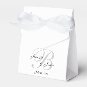 Ballotins Élégant monogramme B Boîtes De Faveur De Mariage