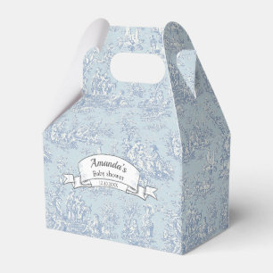 Ballotins Élégant monogramme bleu vintage gris toile de jouy
