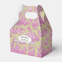 Élégant monogramme vintage vert rose de jouy