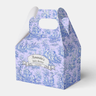 Ballotins Élégant monogramme vintage violet bleu de jouy