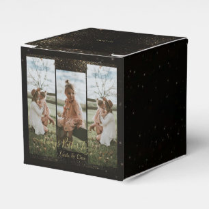 Ballotins Elégant noir doré Personnalisé Photo et Texte