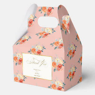 Ballotins Élégant or Blush Mariage Floral Merci