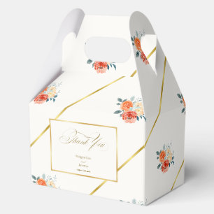 Ballotins Élégant or Blush Mariage Floral Merci