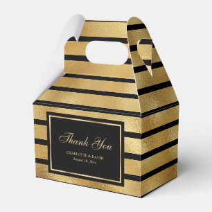 Ballotins Elégant or et noir Merci  Mariage