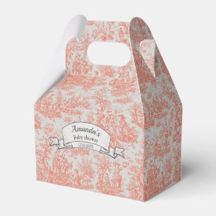 Ballotins Élégant Orange Vintage Toile De Jouy Monogramme
