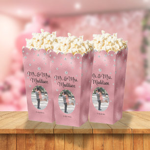 Ballotins Élégant Phuile rose et Mariage diamant Popcorn