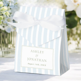 Ballotins Élégant rayé de bleu et de sauge 