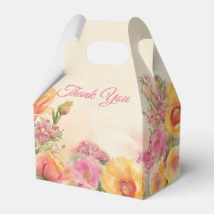 Ballotins Élégant Ressort Floral En Rose Et Pêche