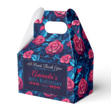 Élégant Rose Ballotin d'anniversaire pour Merci Ca