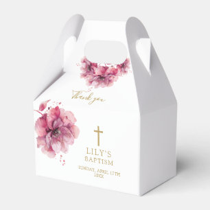 Ballotins Elégant Rose Dusty Aquarelle Baptême Floral