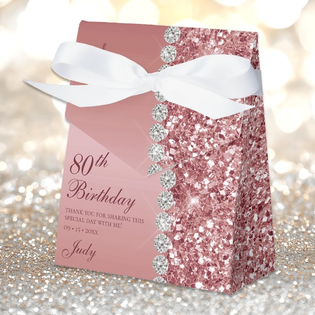Ballotins Elégant Rose Gold 80e anniversaire (Créateur téléchargé)
