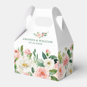 Ballotins Elégant rose pâle Fleurs Mariage verdoyant