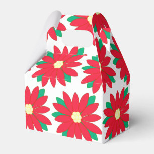Ballotins Élégant rouge Poinsettia motif floral Noël