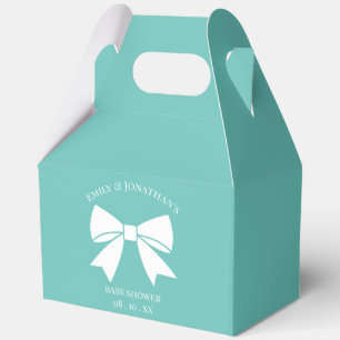 Ballotins Élégant ruban Bow Turquoise Baby shower bleu Merci