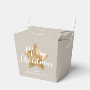 Ballotins Elégant Taupe Gold Star Joyeux Noël