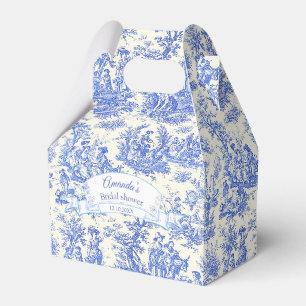 Ballotins Élégant Toile De Jouy Bleu Vintage Baby Shower