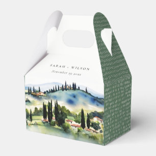 Ballotins Elégant Toscane Italie Aquarelle Mariage paysage