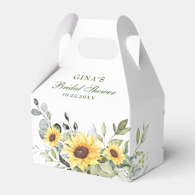 Ballotins Elégant tournesol Eucalyptus Floral Cadeau (Arrière)