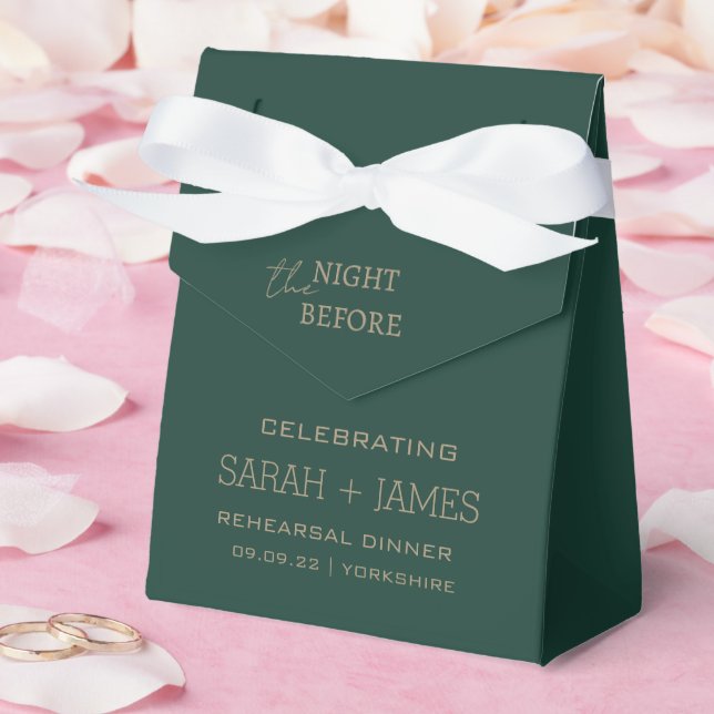 Ballotins Élégant vert émeraude la nuit avant le Mariage (Mariage)