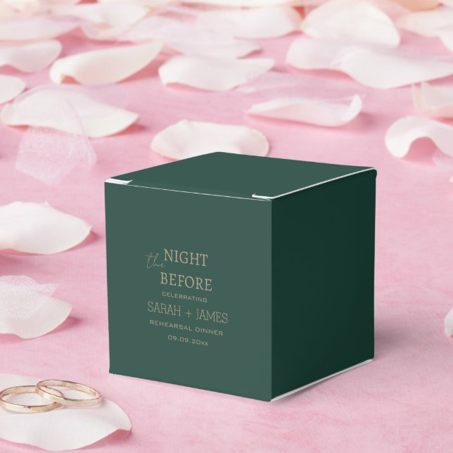 Ballotins Élégant vert émeraude la nuit avant le Mariage (Mariage)