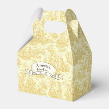 Élégant Vintage Jaune Clair Toile de Jouy 