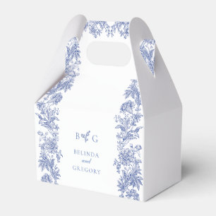 Ballotins Élégant Vintage Rustique Français Bleu Mariage Flo