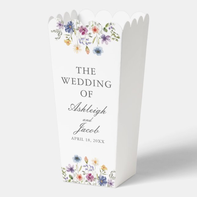 Ballotins Elegant Wildflower Spring Wedding Custom Popcorn (Recto)