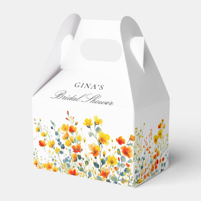 Ballotins Elégante aquarelle Fleur sauvage Fête des mariées  (Verso)