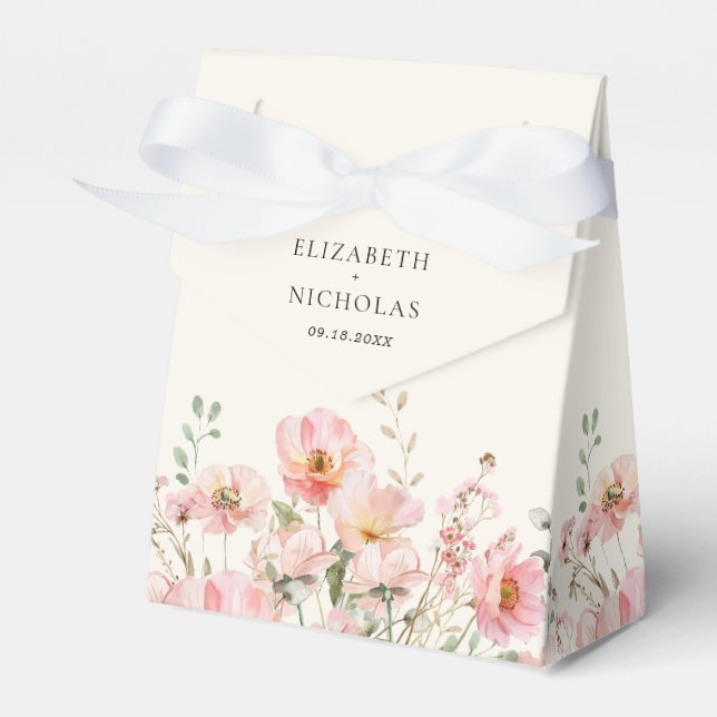Ballotins Elégante aquarelle Fleur sauvage Jardin Mariage (Verso)