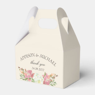 Ballotins Elégante aquarelle Florale Mariage beige