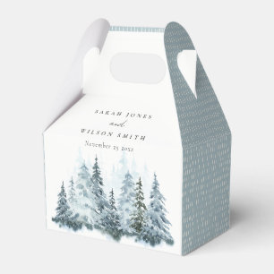 Ballotins Elégante aquarelle neige hiver Mariage de pin