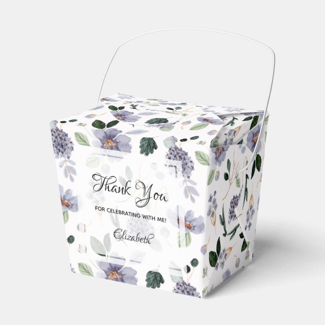 Ballotins Elégante aquarelle violet floral (Verso)