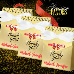 Ballotins Elégante boîte de préférence de mariage Gold avec 