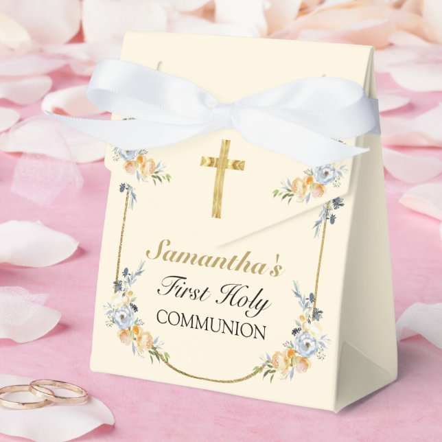 Ballotins Elégante Crème Filles Florale 1ère Sainte Communio (Mariage)