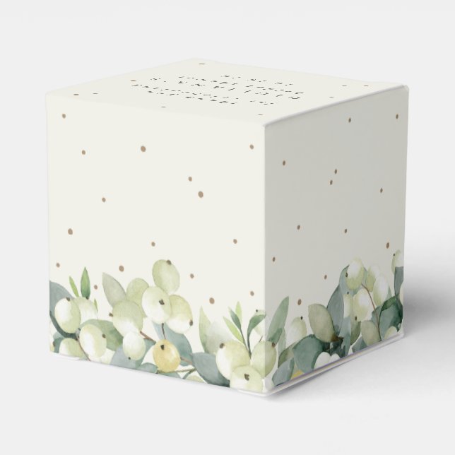 Ballotins Elégante crème Snowberry+Eucalyptus Fête des marié (Arrière)