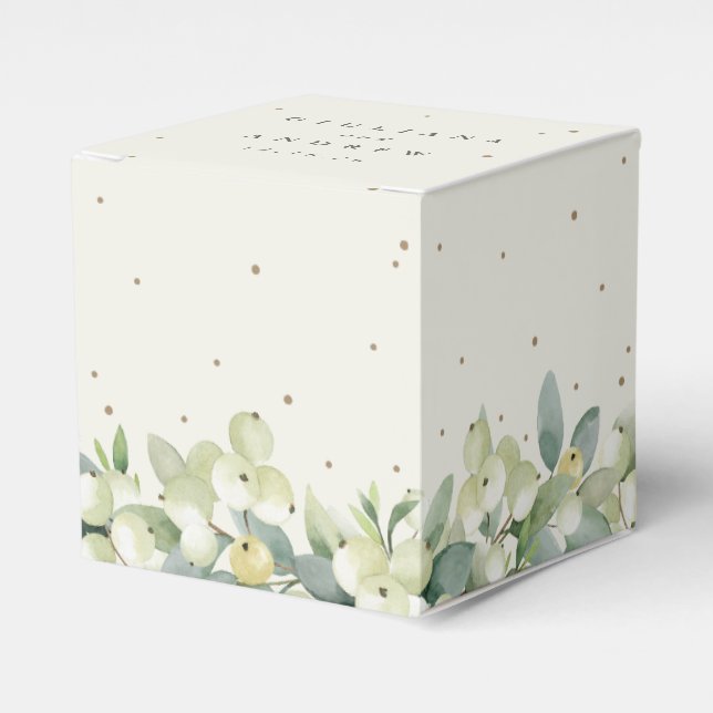 Ballotins Elégante Crème Snowberry+Eucalyptus Mariage d'hive (Verso)