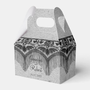 Ballotins Élégante dentelle gothique Posh mariage boîte de p