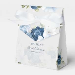 Ballotins Élégante Douche de Mariée Florale Bleue Poussiéreu