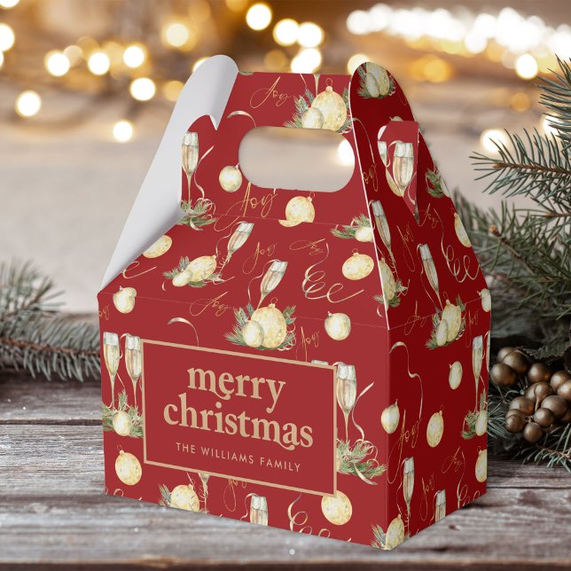 Ballotins Élégante fête de Noël Motif rouge or (Créateur téléchargé)
